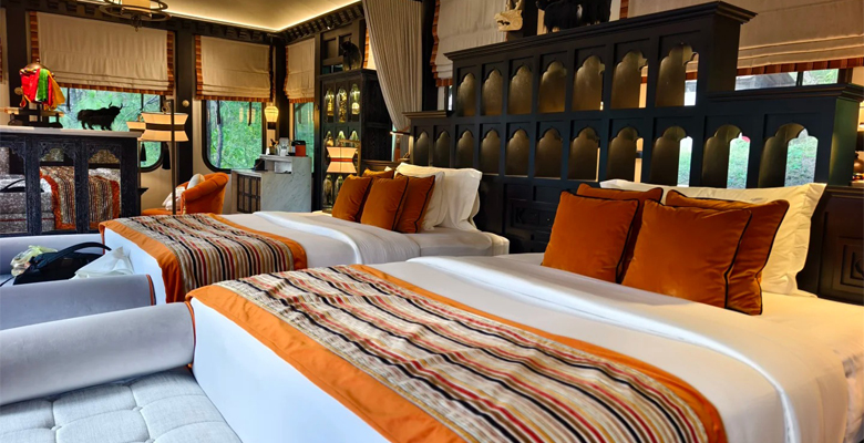 Luxury twin bed room at Pemako Thimphu hotel