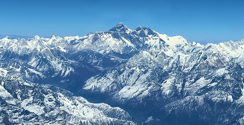See Mt. Everest from the Flight from Kathmandu to Paro