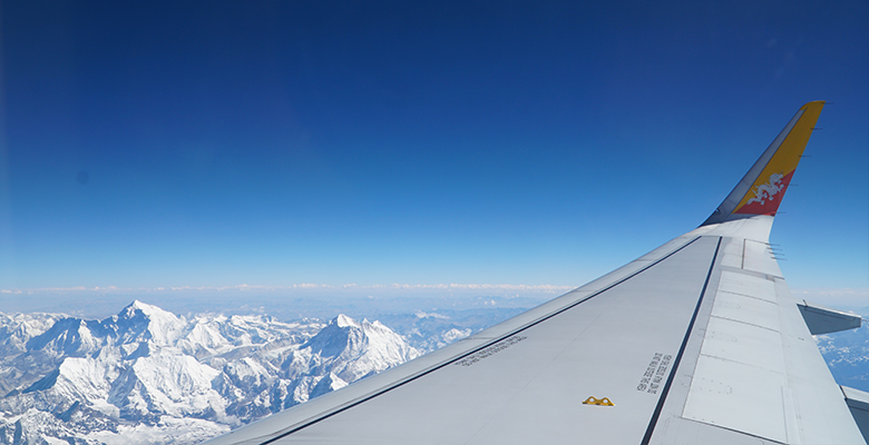 Window Seat on a Kathmandu Paro Flight