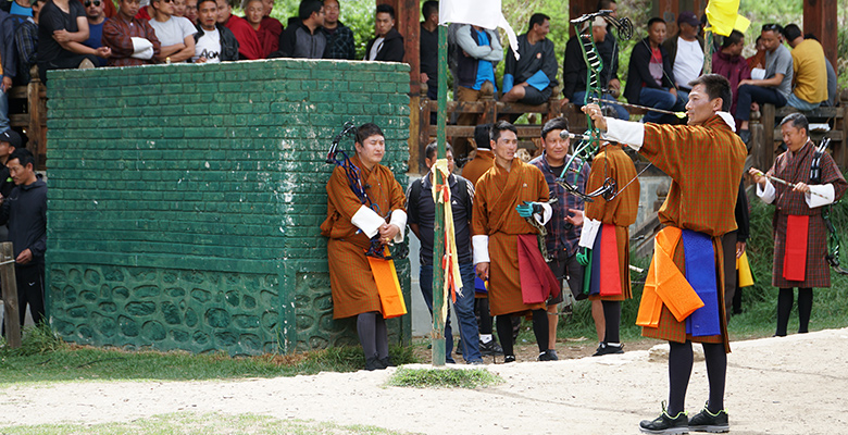 Witness the archery game in Thimphu