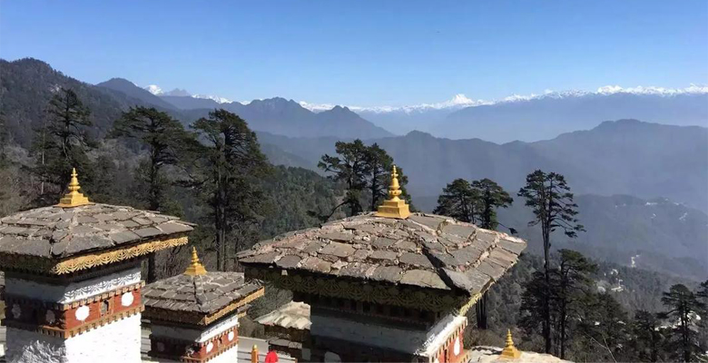 Himalayan Views from Dochula Pass in Bhutan